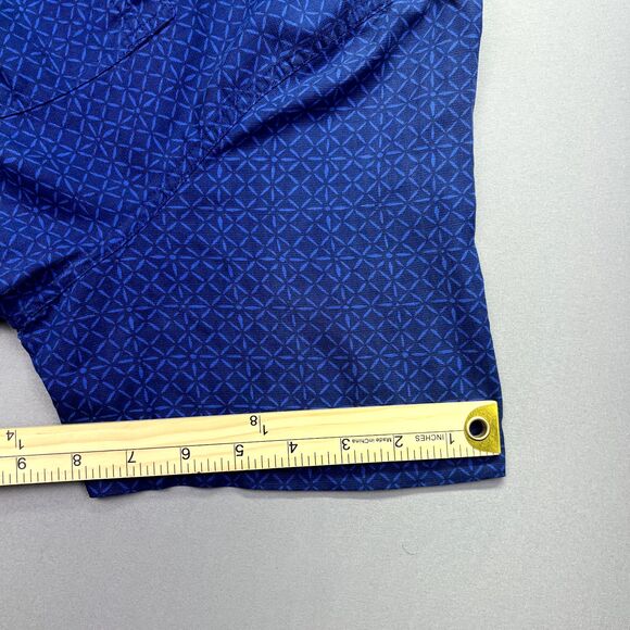 Nat Nast Luxury Originals Shirt Mens XL Blue Short Sleeve Geometric Print Btn Up - Picture 12 of 16